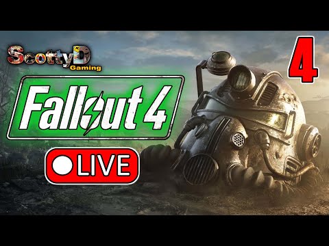 🔴LIVE Fallout 4, Part 4 / Cabot House, More Railroad and Minutemen Castle! (Full Game Blind)
