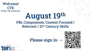CTE STEM + PBL Integration (PBL Components 1 of 2)