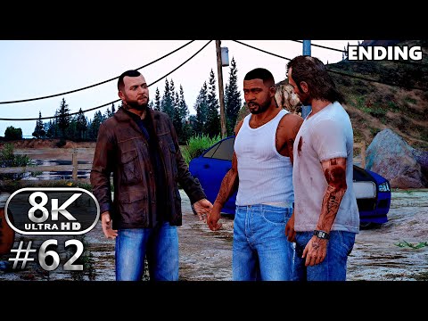 GTA V 8K Ultra Graphics Gameplay Walkthrough Part 60 - Ending 3 - GTA V 8K 60FPS PC No Commentary
