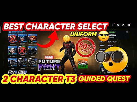 T3 Guided Quest 2 character T3 select😯 50% off uniform  in Marvel future fight Mr GAMER VINES Hindi👍