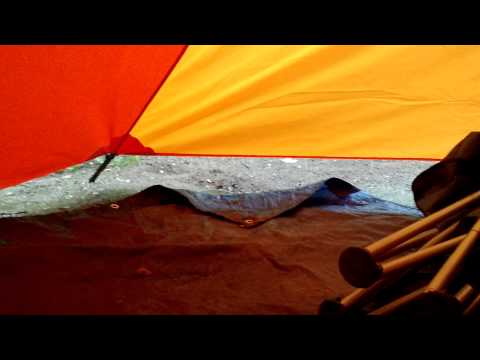 Marmot Halo 6P Tent in rain