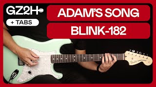 Adam's Song Guitar Tutorial Blink 182 Guitar Lesson |Rhythm + Lead|