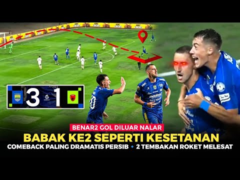 BABAK KE2 SEPERTI KESETANAN🔥ComeBack Gila Persib Vs PSM❗2 Tembakan Roket Diluar Kotak Penalti