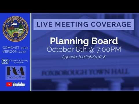 Thumbnail for Foxborough Planning Board Meeting 10/8/26
