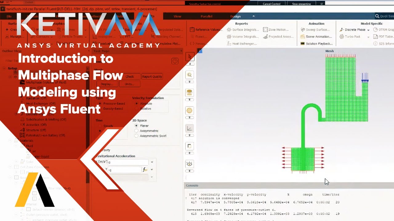 Multiphase flow modeling in Ansys Fluent