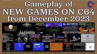 Gameplay of New C64 Games from December 2023