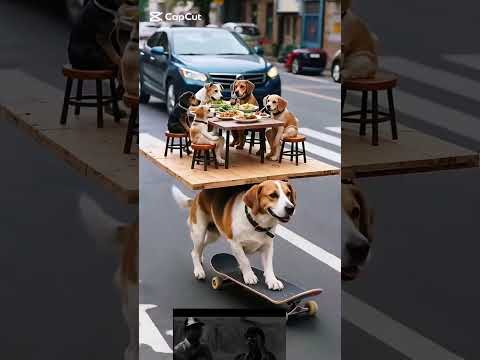 Dogs Family Lunch On Road And Enjoying Beautiful Moment 🤤🤤😊🙃🏂