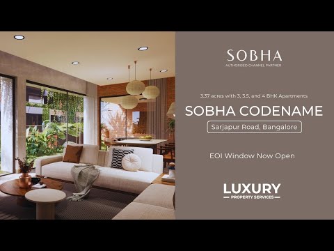 Sobha Codename Sarjapur Road | New Launch Ultra-Luxury 3 & 4 BHK Apartments | 📞 +91 95605 09669
