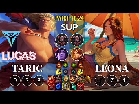IGY Lucas Taric vs Leona Sup - KR Patch 10.24