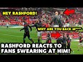 OMG! Man Utd players intervene to pull Rashford away from fan shouting abuse at forward pre-match!