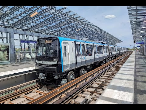 Métro Ligne 11 de Rosny Bois Perrier à Châtelet avec compteur de vitesse ( cabride )