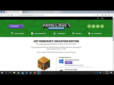 How to download Minecraft Education Edition onto a laptop.