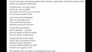 Ich pfeif darauf...Text von Norbert von Tiggelen, 2017