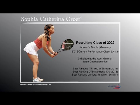 Women's Tennis | Sophia Groef, Germany | Practice Video | Recruit 2022
