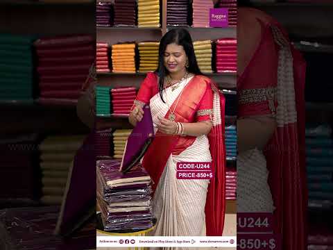 Raw silk unstitched 3 pc salwar sets @ 850+$😊| Bookings - 9443143352 | www.dsrsarees.com