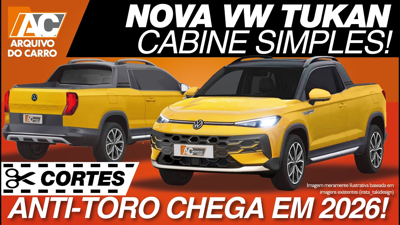 SEGREDO: PICAPE VW TUKAN CABINE SIMPLES FLAGRADA! BRIGARÁ C/ TORO E STRADA!