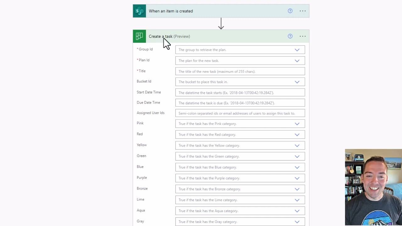 Creating a Planner Task from a New SharePoint List Item