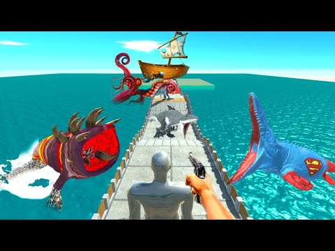 FPS AVATAR DEATH RUN PARKOUR vs CARNIVORE DINOSAURS - ARBS