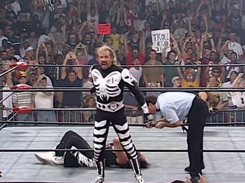 DDP disguised as La Parka gets the Drop on Macho Man Randy Savage! 1997 (WCW)