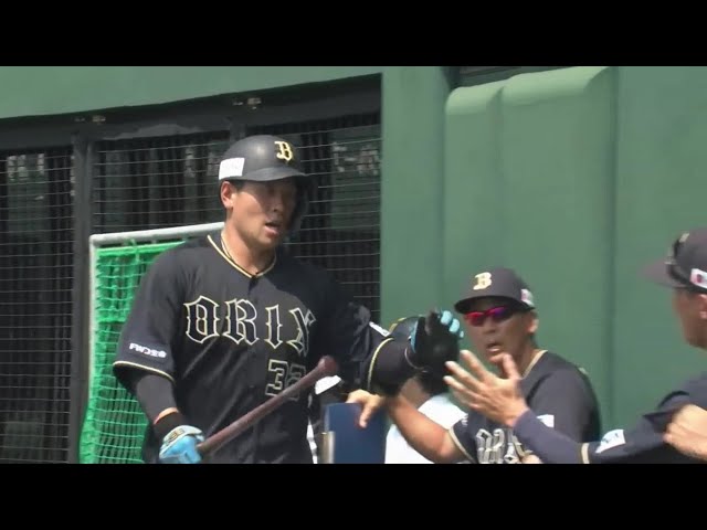 【ファーム】すくい上げた打球はレフト方向へ!! バファローズ・福永奨 先制ソロホームラン!! 2023年8月20日 福岡ソフトバンクホークス 対 オリックス・バファローズ