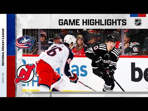 Blue Jackets @ Devils 1/6/22 | NHL Highlights