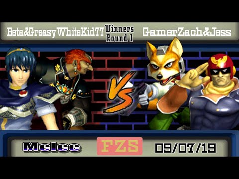 Beta & GreasyWhiteKid77 (G) vs. GamerZach & Jess (R) - Winners Rd 1 - Flat Zone Sep