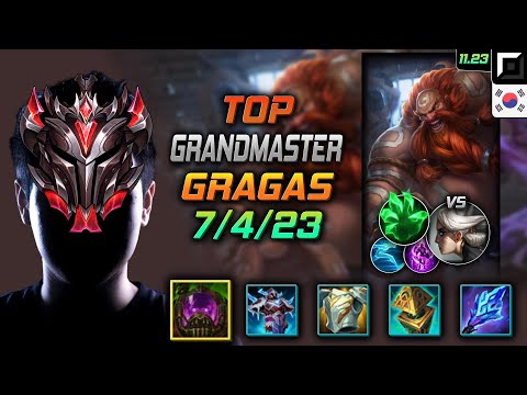 GrandMaster Gragas Top vs Camille - 천상계 그라가스 터화공 착취 - LOL KR 11.23