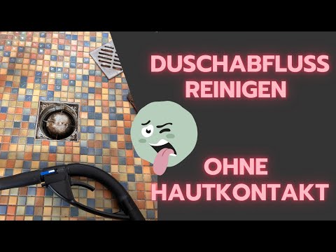 Abflussreinigung in der Dusche mit dem Hyla - Maximal ekelig! Ohne Hautkontakt.