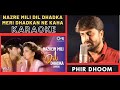 Nazre Mili Dil Dhadka { Raja Movie } HD Crystal Clear Karaoke With Scrolling Lyrics