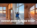 i moved into a seoul penthouse 🇰🇷 han river & namsan tower views, pool, sauna, gym, breakfast