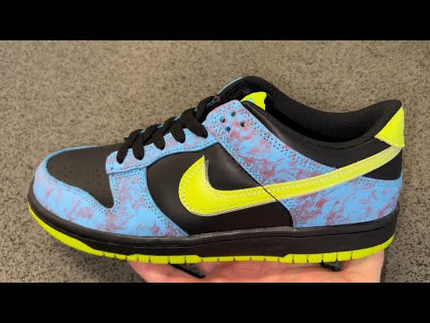 Nike Dunk Low Acid Wash Blue Volt Shoes