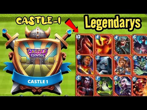 TROLLING OPPONENTS IN CASTLE-1 🔥 WITH ALL LEGENDARY 🔥 CARD'S IN ONE DECK! Castle Crush : War Battle