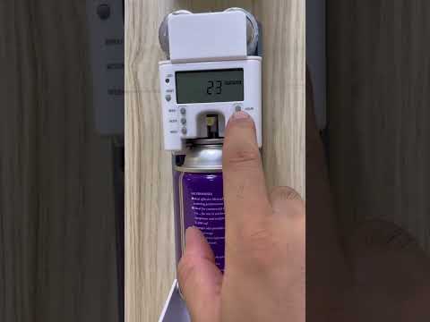 Aerosol air freshener dispenser with remote, for hotel, capa...