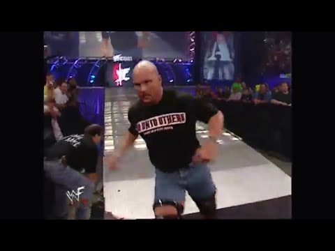Who Is This Guy Stone Cold Steve Austin Saves A WCW Referee From Kurt Angle WWE Raw 7-23-2001