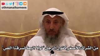 81 - من الشرك الأصغر كقول الرجل "لولا البط لسرقنا اللص" - عثمان الخميس
