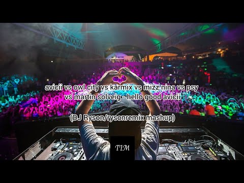 Avicii vs owl city vs karmix vs mizz nina vs psy vs martin solveig - hello good avicii (mashup)
