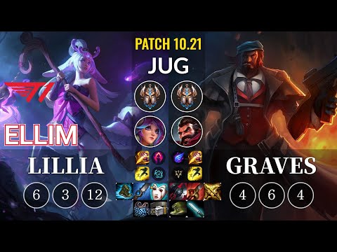 T1 Ellim Lillia vs Graves Jungle - KR Patch 10.21