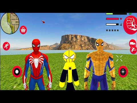 Superhéroe Mafia Stickman Juego - Mafia Spider-StickMan Rope Hero New update #17 - Android Game