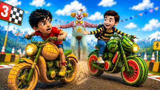 Shiva Built a Super Magnetic Mango Bike 😱| to Catch the Fastest CLOWN! Shiva Vs Rudra