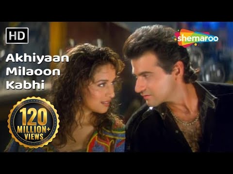 Akhiyaan Milaoon Kabhi | Raja | Udit Narayan | Alka Yagnik | Madhuri Dixit | 