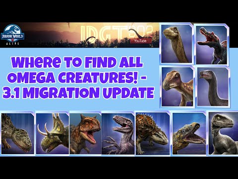 Where to Find All Omega Creatures!  September Migration Update | Jurassic World Alive 3.1