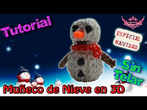 ♥ Tutorial [CHRISTMAS SPECIAL]: 3D Snowman (without loom) ♥