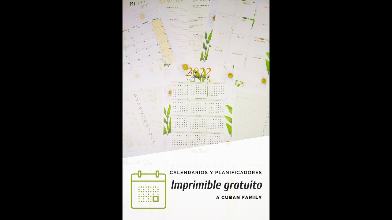 Calendario 2022 + Planner GRATIS enlace en descripción | Planificador diario-semanal-mensual-anual