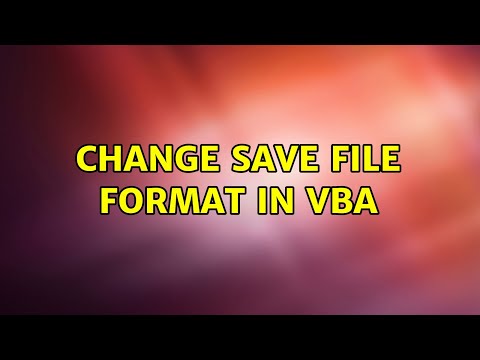Change save file format in VBA