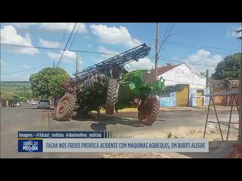 Acidente com máquinas agrícolas em Buriti Alegre