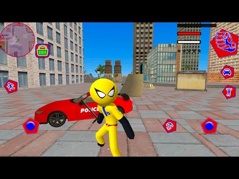 US Police Stickman Rope Hero Crime Simulator 2021 #2 - Android Gameplay