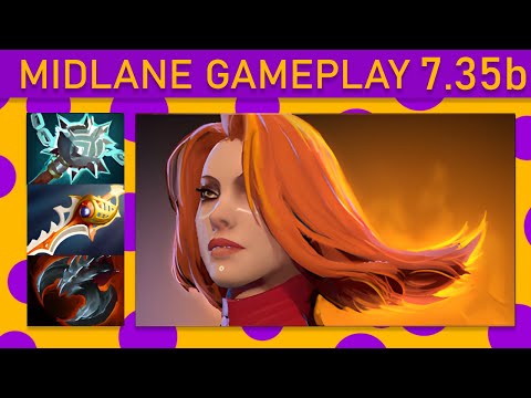 ⭐Lina 15+ Kills! Mid Gameplay 7.35b - Dota 2 Top MMR