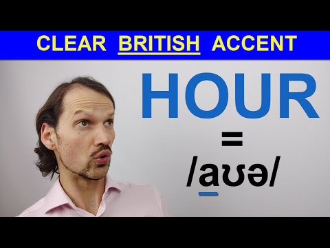 Part of a video titled British Pronunciation of hour (It's a British TRIPTHONG!!) - YouTube