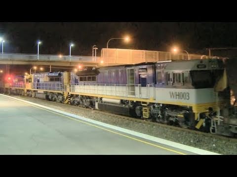 Five late night coal trains at High St Station, Maitland - PoathTV Railroads & Trains in Australia