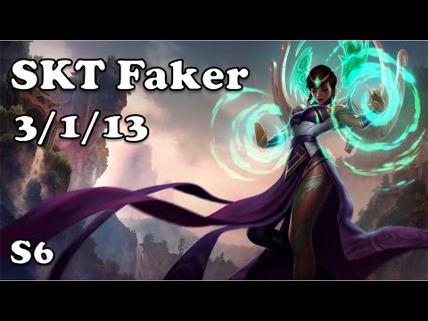 20: SKT T1 Faker Karma Mid VS Karthus S6 League of legends Master Ranked